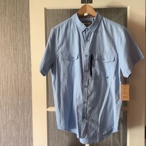 🚹 PRNTD by Polymer Men’s Button-down shirt in light blue size L  NWT